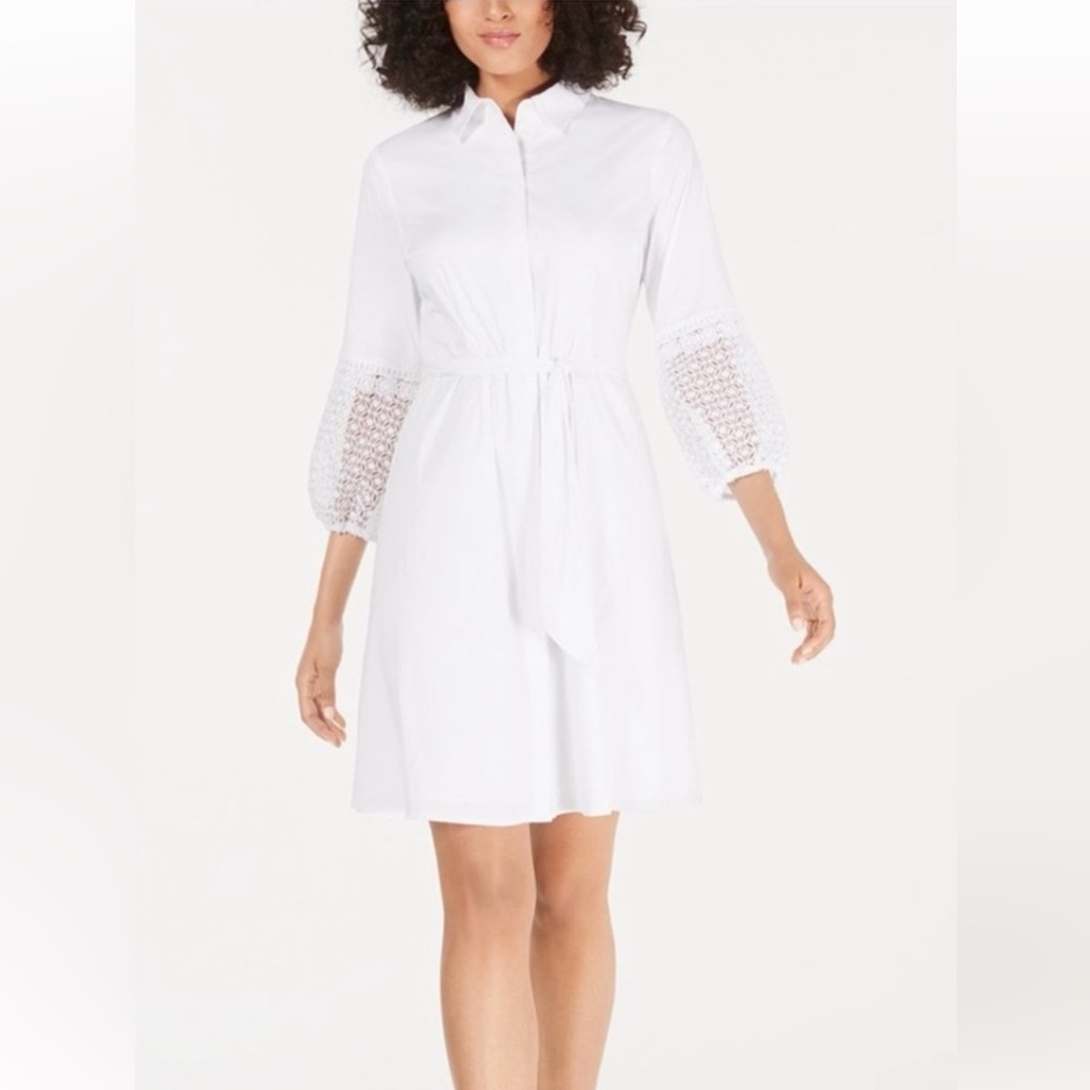 Alfani Lace Sleeve ShirtDress size 4.